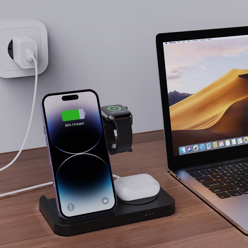 Foldable Fast Charging Station Dock Wireless Charger Stand