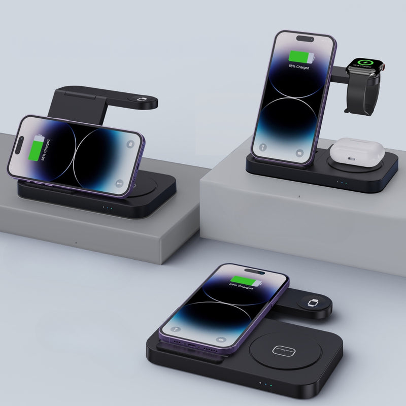 Foldable Fast Charging Station Dock Wireless Charger Stand