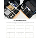 Under Desk Drawer with 2 Drawers and Dividers Natural and Black