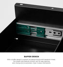 Under Desk Drawer with 2 Drawers and Dividers Natural and Black