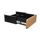 Under Desk Drawer with 2 Drawers and Dividers Natural and Black