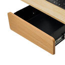 Under Desk Drawer with 2 Drawers and Dividers Natural and Black