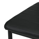 Set of 6 Black High-Back Faux Leather Dining Chairs