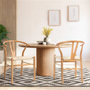 Set of 2 Wooden Wishbone Shaped Dining Chairs