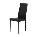 120cm Black Wooden Rectangle Dining Table with 4 Dining Chairs