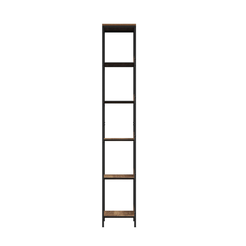Black and Walnut 5 Tier Display Storage Shelf