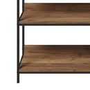 Black and Walnut 5 Tier Display Storage Shelf