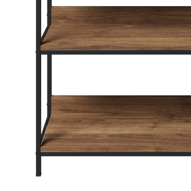 Black and Walnut 5 Tier Display Storage Shelf