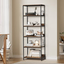 Black and Walnut 5 Tier Display Storage Shelf