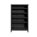 Black 5 Tier Bookshelf Bookcase Display Storage Cabinet