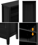 Black 5 Tier Bookshelf Bookcase Display Storage Cabinet