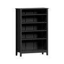 Black 5 Tier Bookshelf Bookcase Display Storage Cabinet