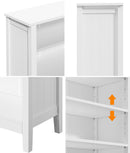 White 5 Tier Bookshelf Bookcase Display Storage Cabinet