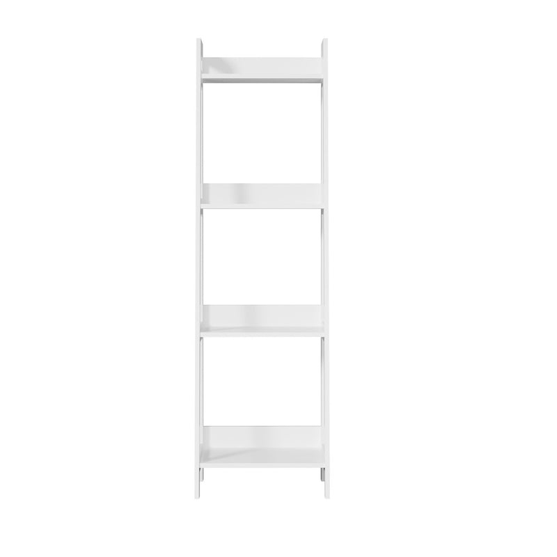 White 4 Tier Corner Ladder Display Shelves