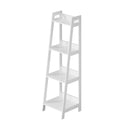 White 4 Tier Corner Ladder Display Shelves