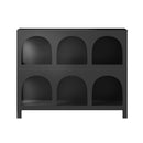 Black Display Shelf Storage Stand Bookshelf
