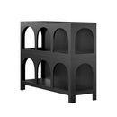 Black Display Shelf Storage Stand Bookshelf