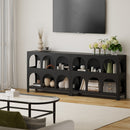 Black Display Shelf Storage Stand Bookshelf
