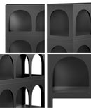 Black Display Shelf Storage Stand Bookshelf