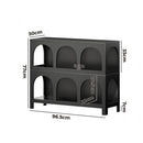 Black Display Shelf Storage Stand Bookshelf