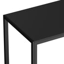 120cm Black Rectangular Dining Table with Metal Legs