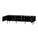 180cm Black Wooden TV Cabinet Entertainment Unit Stand