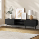 180cm Black Wooden TV Cabinet Entertainment Unit Stand