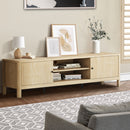 160cm Natural Wooden TV Cabinet Entertainment Unit Stand