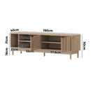 160cm Natural TV Cabinet Entertainment Unit Stand