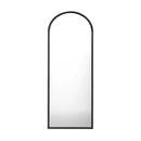 Black Arched Wooden Full Length Floor Mirror