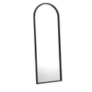 Black Arched Wooden Full Length Floor Mirror