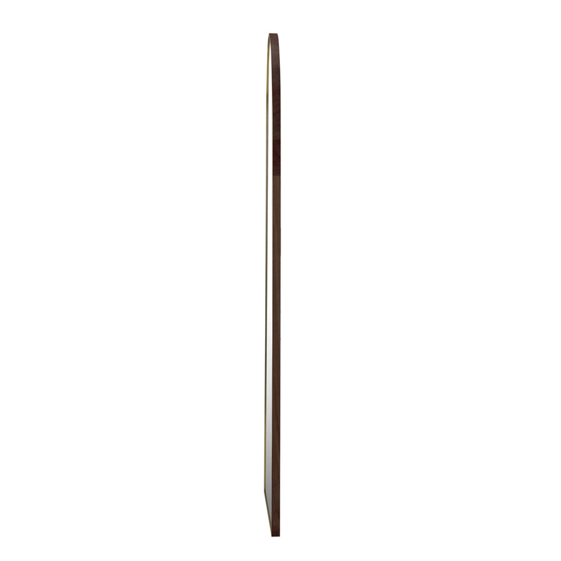Dark Brown Arched Wooden Full Length Mirror