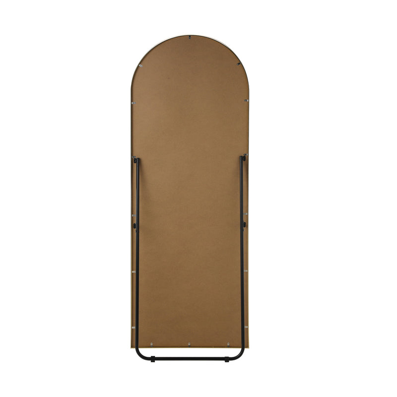 Gold Metal Frame Arched Full Length Free Standing Mirror