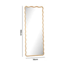 Wooden Wavy Full Length Floor Mirror