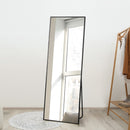 Black Wooden Rectangular Full Length Mirror