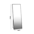 Black Wooden Rectangular Full Length Mirror
