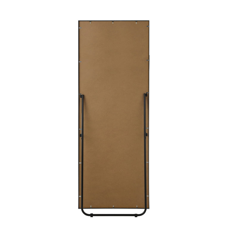 Black Wooden Rectangular Full Length Mirror