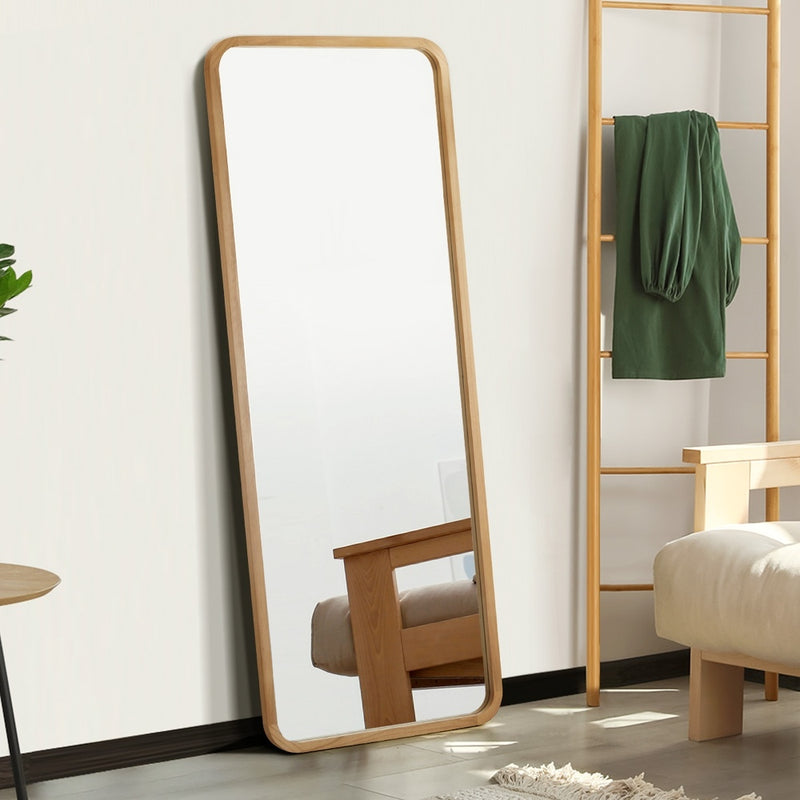 Wooden Rectangular Full Length Floor Mirror