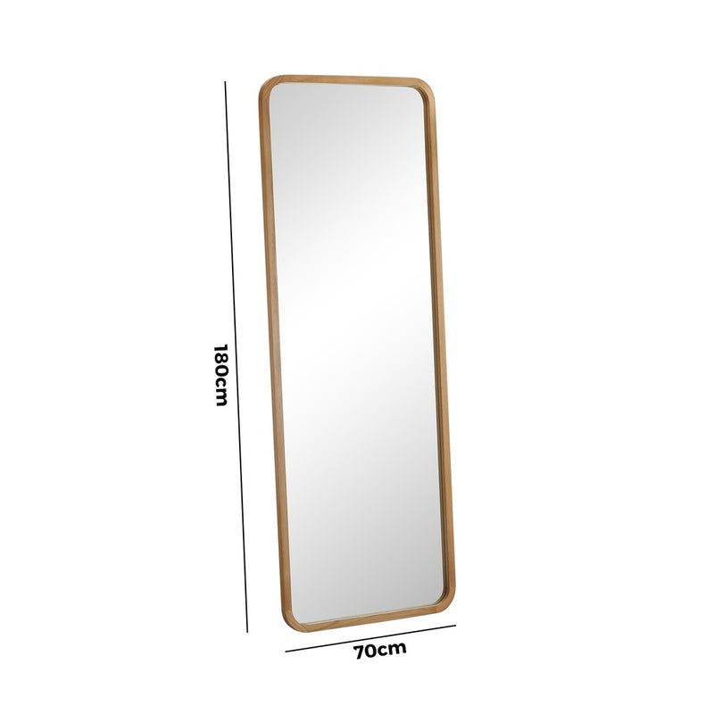 Wooden Rectangular Full Length Floor Mirror