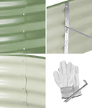 Green Galvanised Raised Garden Bed Planter Box Container