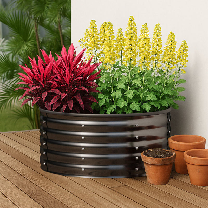 Round Galvanized Steel Garden Bed