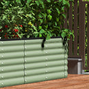 Green Galvanized Raised Garden Bed Planter Box Container