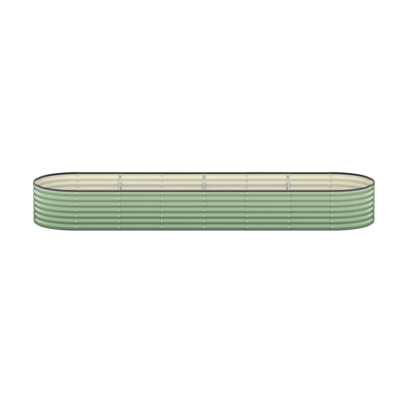 Green Galvanized Raised Garden Bed Planter Box Container
