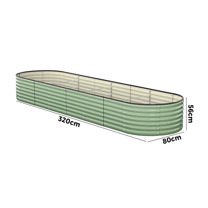 Green Galvanized Raised Garden Bed Planter Box Container