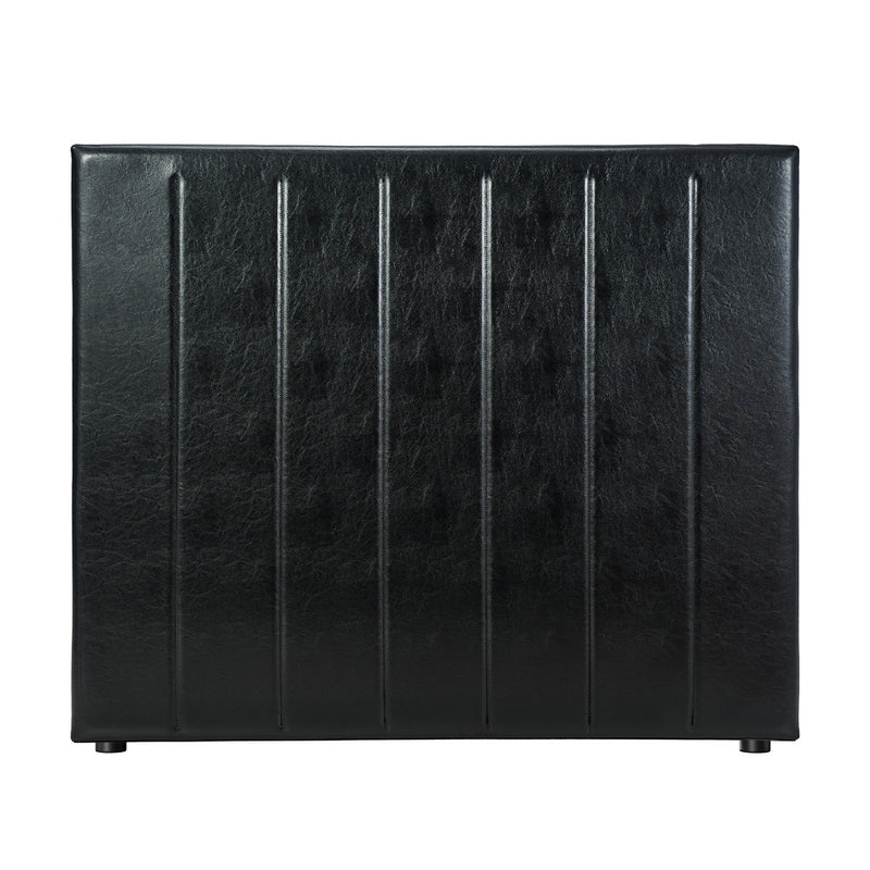 Black Leather King Single Size Bed Frame with Headboard