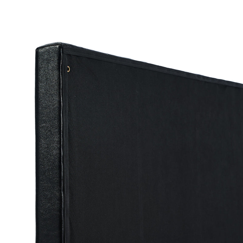 Black Leather King Single Size Bed Frame with Headboard