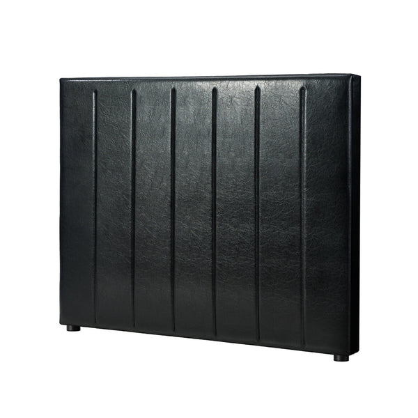 Black Leather King Single Size Bed Frame with Headboard