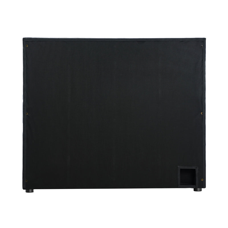 Black Leather King Single Size Bed Frame with Headboard