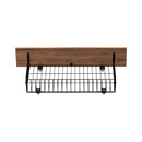 Set of 2 Brown Metal Bed Frame Storage Drawers with Wheels