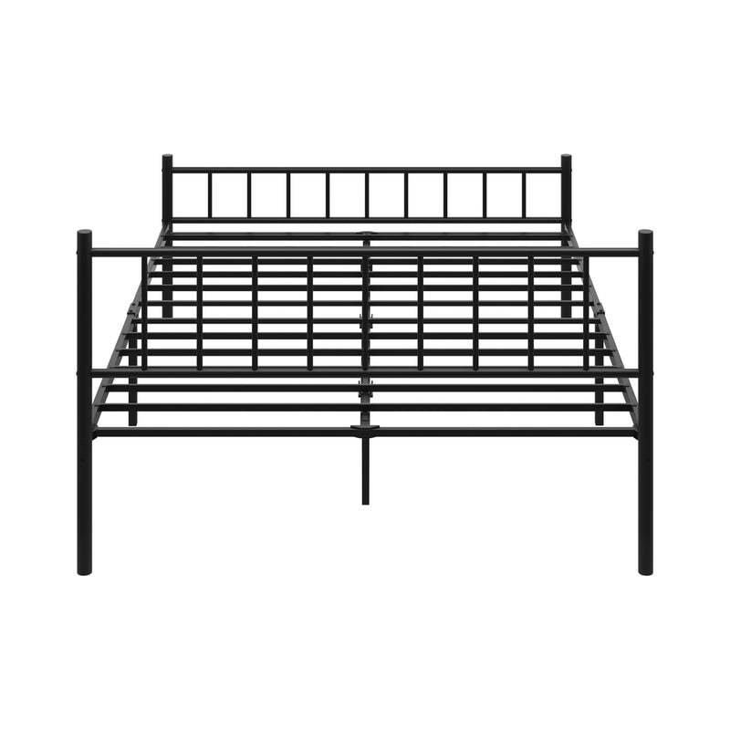 Black Metal Platform Bed Frame Queen Size